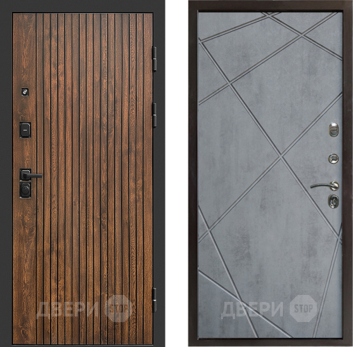 Входная металлическая Дверь Престиж Tvist Лучи Бетон темный в Одинцово