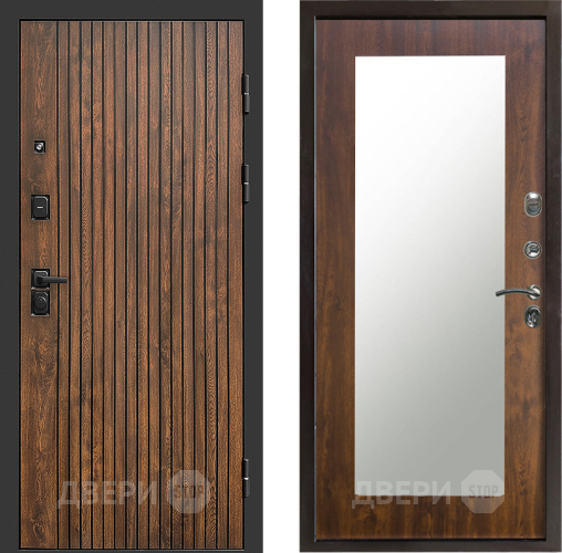 Входная металлическая Дверь Престиж Tvist Зеркло Пастораль Дуб в Одинцово