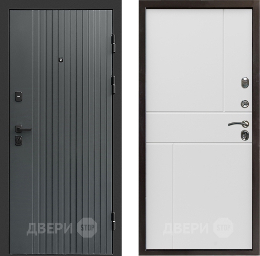 Входная металлическая Дверь Престиж Tvist Grey Горизонт Бетон белый в Одинцово