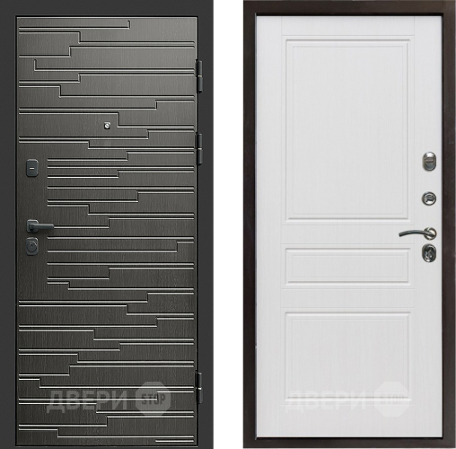 Входная металлическая Дверь Престиж Rivera Классика Белое дерево в Одинцово