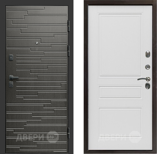 Входная металлическая Дверь Престиж Rivera Классика Лиственница белая в Одинцово