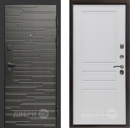 Входная металлическая Дверь Престиж Rivera Классика Белый матовый в Одинцово