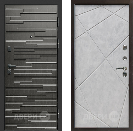 Входная металлическая Дверь Престиж Rivera Лучи Бетон светлый в Одинцово