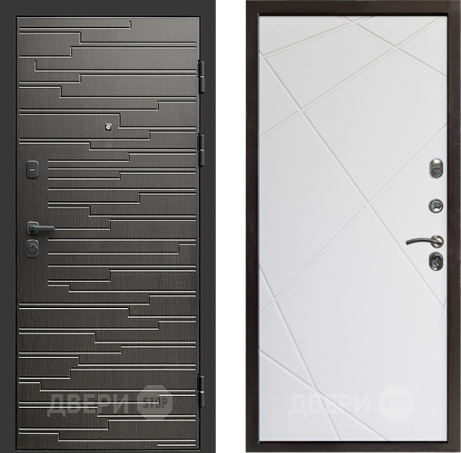 Входная металлическая Дверь Престиж Rivera Лучи Бетон белый в Одинцово