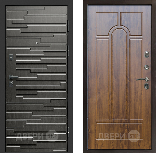 Входная металлическая Дверь Престиж Rivera Арка Дуб в Одинцово