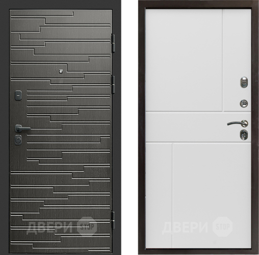 Входная металлическая Дверь Престиж Rivera Горизонт Бетон белый в Одинцово
