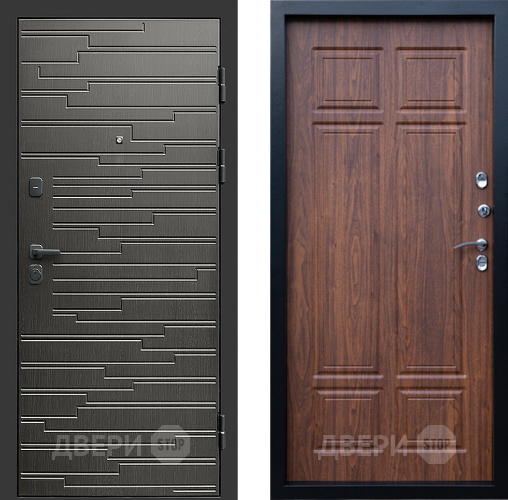 Входная металлическая Дверь Престиж Rivera Премиум Орех темный в Одинцово