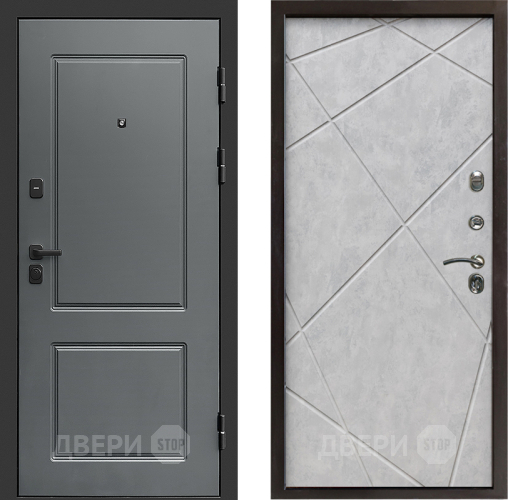 Входная металлическая Дверь Престиж Verona Лучи Бетон светлый в Одинцово