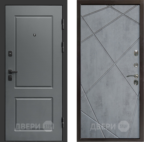 Входная металлическая Дверь Престиж Verona Лучи Бетон темный в Одинцово