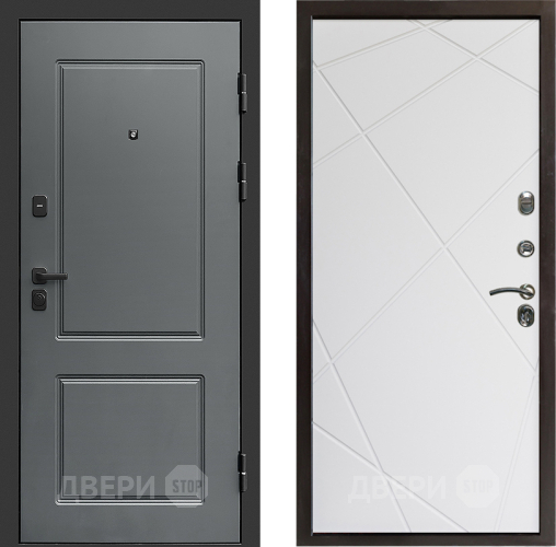 Входная металлическая Дверь Престиж Verona Лучи Бетон белый в Одинцово