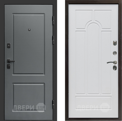 Входная металлическая Дверь Престиж Verona Арка Белое дерево в Одинцово