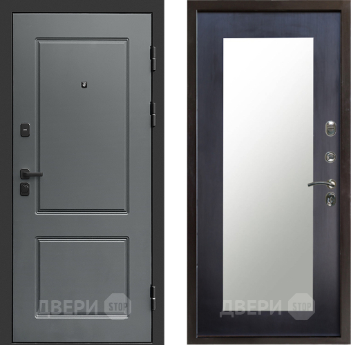 Входная металлическая Дверь Престиж Verona Зеркло Пастораль Венге в Одинцово