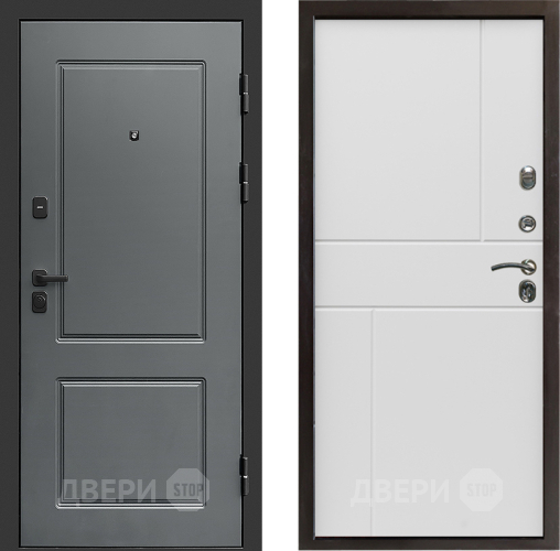 Входная металлическая Дверь Престиж Verona Горизонт Бетон белый в Одинцово