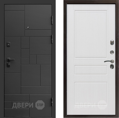 Входная металлическая Дверь Престиж Kvadro Классика Белое дерево в Одинцово