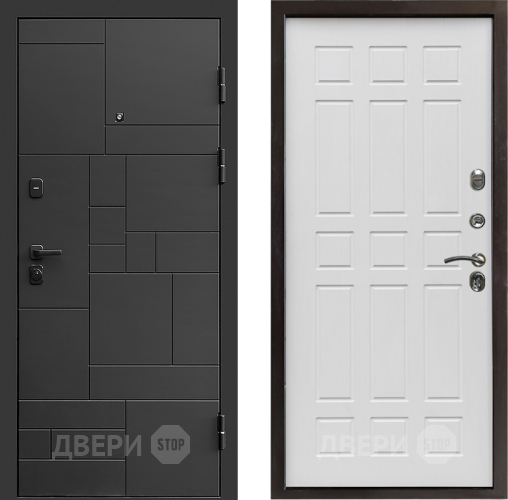 Входная металлическая Дверь Престиж Kvadro Спарта Белое дерево в Одинцово