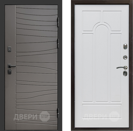 Входная металлическая Дверь Престиж Siciliya Арка Белое дерево в Одинцово