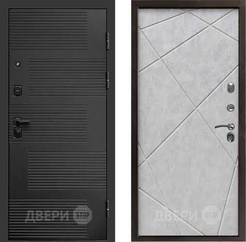 Входная металлическая Дверь Престиж Favorit Лучи Бетон светлый в Одинцово