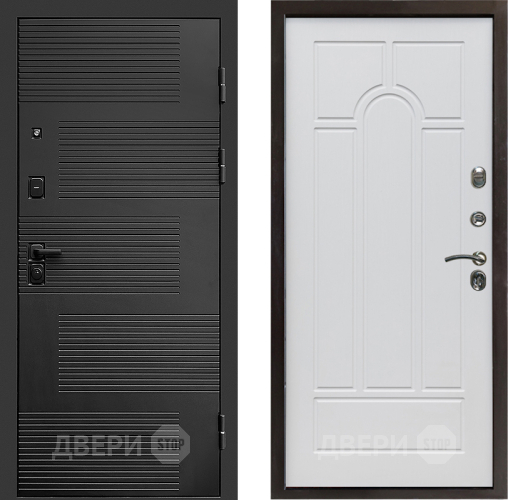 Входная металлическая Дверь Престиж Favorit Арка Белое дерево в Одинцово