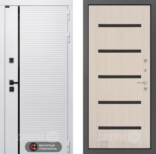 Дверь Лабиринт (LABIRINT) Royal 01 Беленый дуб в Одинцово