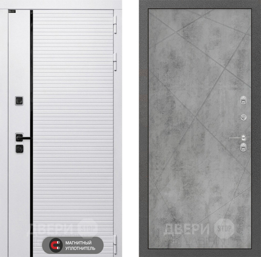 Входная металлическая Дверь Лабиринт (LABIRINT) Royal 24 Бетон светлый в Одинцово
