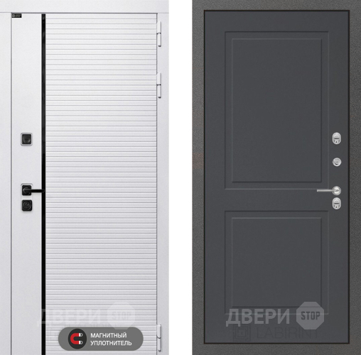 Входная металлическая Дверь Лабиринт (LABIRINT) Royal 11 Графит софт в Одинцово