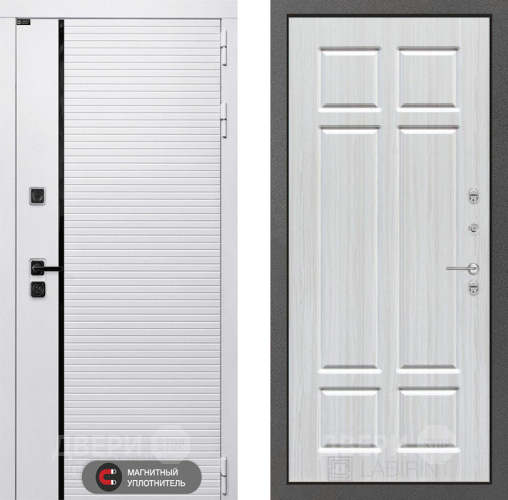 Входная металлическая Дверь Лабиринт (LABIRINT) Royal 08 Кристалл вуд в Одинцово