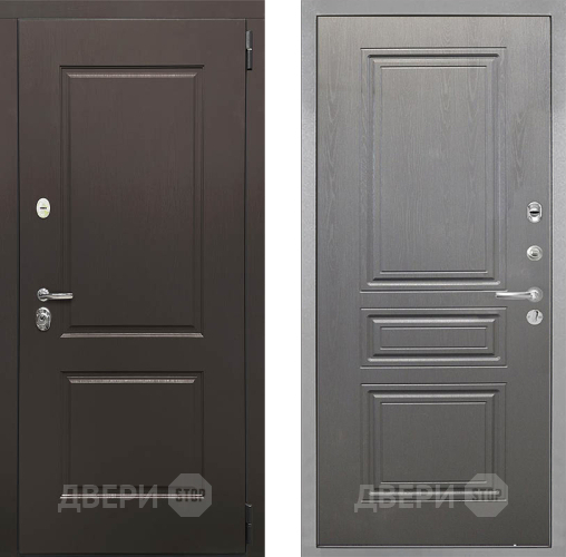 Входная металлическая Дверь Интекрон (INTECRON) Кампо ФЛ-243 Графит вуд дуб в Одинцово