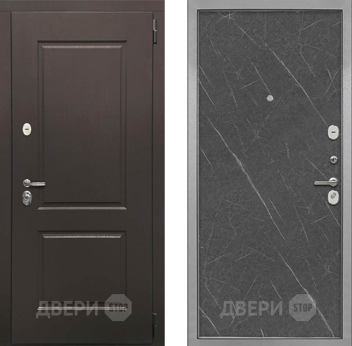 Входная металлическая Дверь Интекрон (INTECRON) Кампо Гладкая Гранит лава оникс в Одинцово