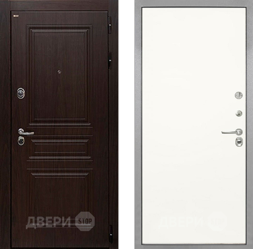 Входная металлическая Дверь Интекрон (INTECRON) Брайтон Тиковое Дерево Гладкая Слоновая кость в Одинцово