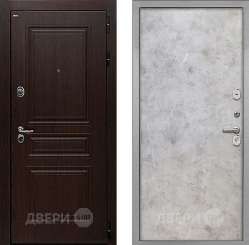 Входная металлическая Дверь Интекрон (INTECRON) Брайтон Тиковое Дерево Гладкая Мрамор светлый в Одинцово