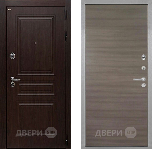 Входная металлическая Дверь Интекрон (INTECRON) Брайтон Тиковое Дерево Гладкая Дуб тоскано поперечный в Одинцово