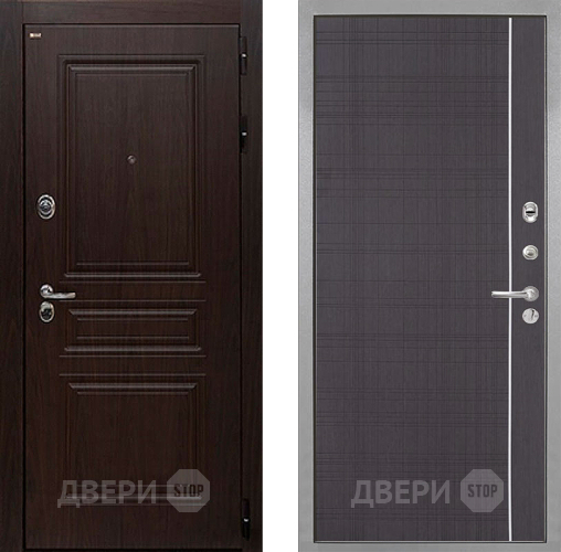 Входная металлическая Дверь Интекрон (INTECRON) Брайтон Тиковое Дерево В-07 с молдингом Венге в Одинцово