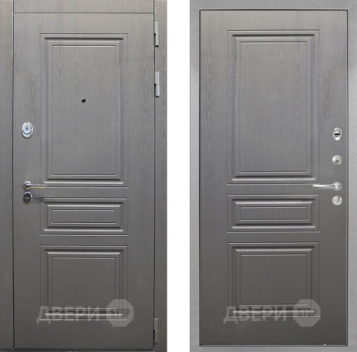 Входная металлическая Дверь Интекрон (INTECRON) Брайтон Графит ФЛ-243 Графит вуд дуб в Одинцово