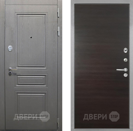 Входная металлическая Дверь Интекрон (INTECRON) Брайтон Графит Гладкая Эковенге поперечный в Одинцово