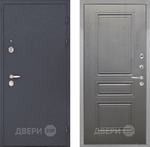 Входная металлическая Дверь Интекрон (INTECRON) Колизей ФЛ-243 Графит вуд дуб в Одинцово