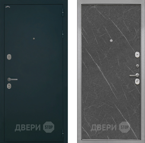 Входная металлическая Дверь Интекрон (INTECRON) Греция Гладкая Гранит лава оникс в Одинцово