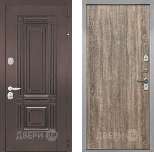 Входная металлическая Дверь Интекрон (INTECRON) Италия Гладкая Дуб турин в Одинцово