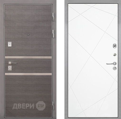 Входная металлическая Дверь Интекрон (INTECRON) Неаполь Лучи-М Софт милк в Одинцово