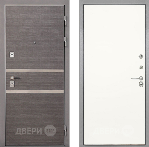 Входная металлическая Дверь Интекрон (INTECRON) Неаполь Гладкая Слоновая кость в Одинцово