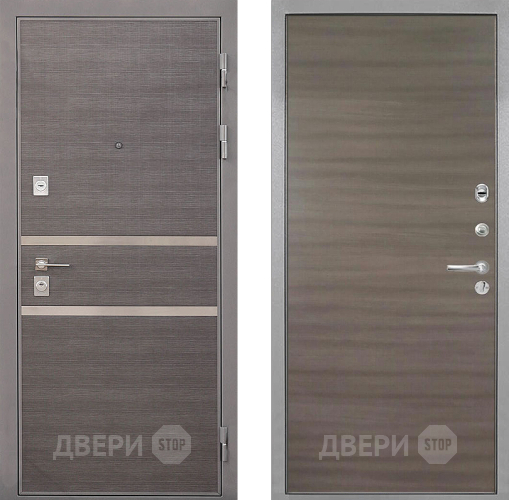 Входная металлическая Дверь Интекрон (INTECRON) Неаполь Гладкая Дуб тоскано поперечный в Одинцово