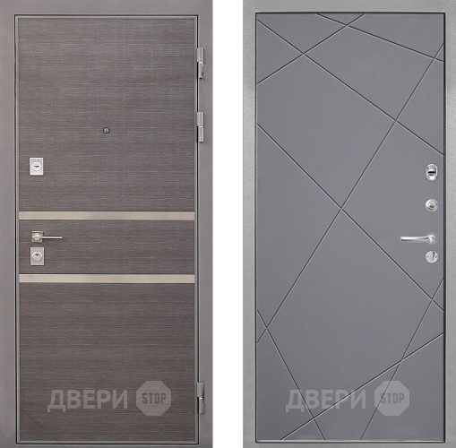 Входная металлическая Дверь Интекрон (INTECRON) Неаполь Лучи-М Графит софт в Одинцово