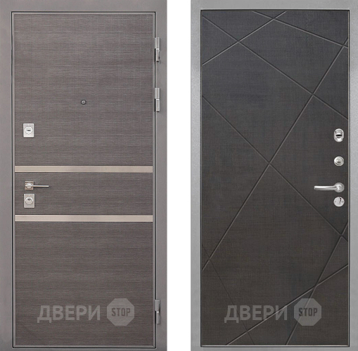 Входная металлическая Дверь Интекрон (INTECRON) Неаполь Лучи-М Венге распил кофе в Одинцово