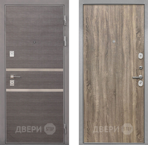 Входная металлическая Дверь Интекрон (INTECRON) Неаполь Гладкая Дуб турин в Одинцово