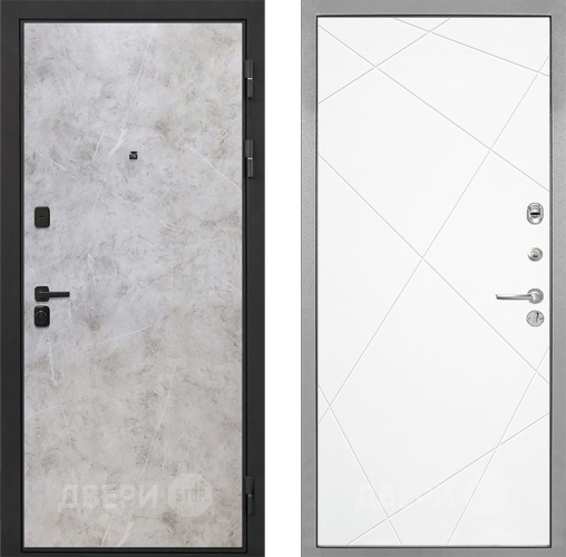Входная металлическая Дверь Интекрон (INTECRON) Профит Black Мрамор Светлый Лучи-М Софт милк в Одинцово