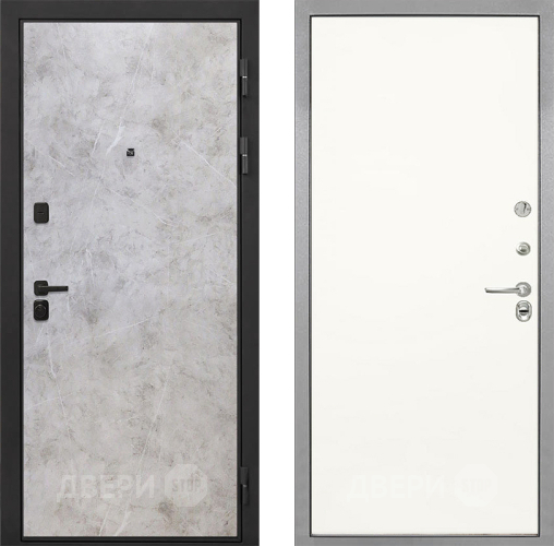 Дверь Интекрон (INTECRON) Профит Black Мрамор Светлый Гладкая Слоновая кость в Одинцово