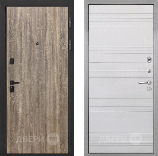 Входная металлическая Дверь Интекрон (INTECRON) Профит Black Дуб Турин ФЛ-316 Белый ясень в Одинцово