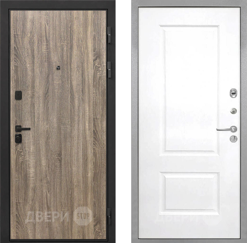 Входная металлическая Дверь Интекрон (INTECRON) Профит Black Дуб Турин Альба Роял Вуд белый в Одинцово