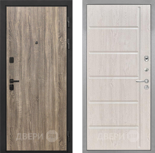 Входная металлическая Дверь Интекрон (INTECRON) Профит Black Дуб Турин ФЛ-102 Сосна белая в Одинцово