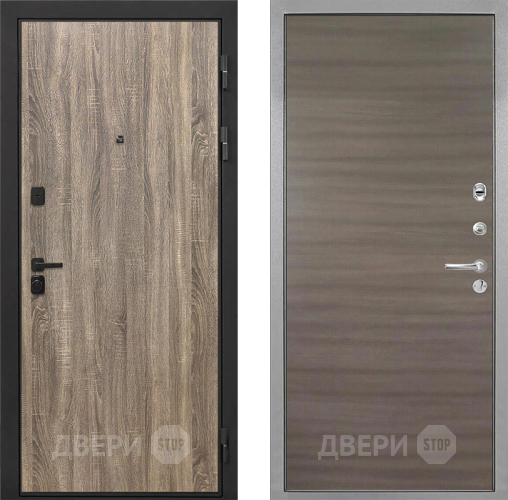 Входная металлическая Дверь Интекрон (INTECRON) Профит Black Дуб Турин Гладкая Дуб тоскано поперечный в Одинцово
