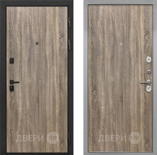 Входная металлическая Дверь Интекрон (INTECRON) Профит Black Дуб Турин Гладкая Дуб турин в Одинцово